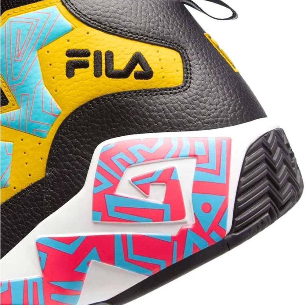 Fila MB Black and Yellow Sneakers with Pink size 15 - Picture 5 of 8